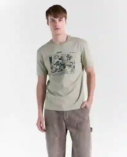 Camiseta Hombre Caqui Talla XL 849G001_CAQ150513 Americanino