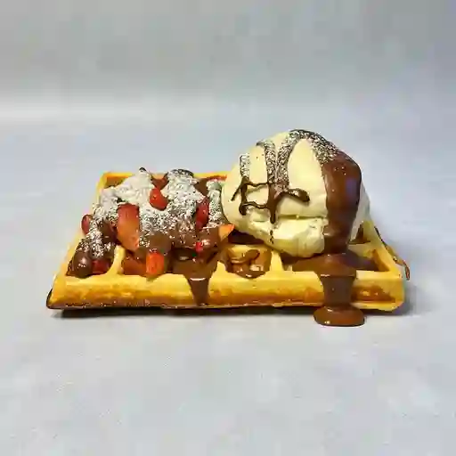 Wafle con Helado