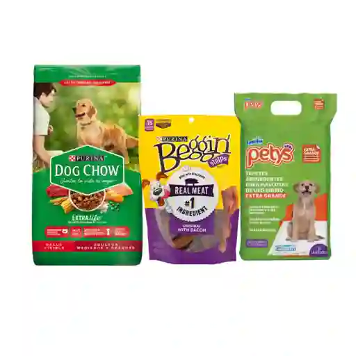 Combo Purina Dog Chow Adultos + Snack Tocineta + Tapete Petys