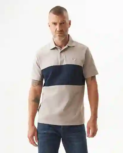 Camiseta Block Polo Hombre Beige Atmósfera Medio T L Chevignon