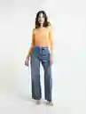  Camisa Tejido Not Naranja Postre Claro Mujer Talla L Naf-Naf 