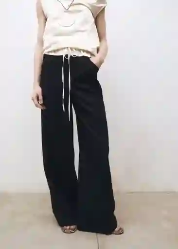 Pantalón Rubi Negro Talla S Mujer Mango