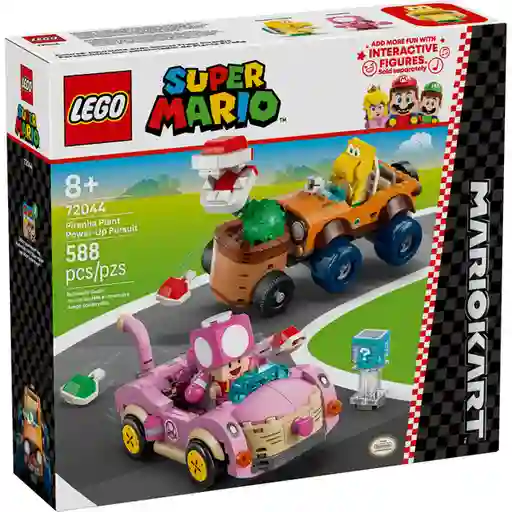 Set Construcción Mario Kart Persecución Potenciador Planta Lego