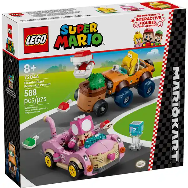 Set Construcción Mario Kart Persecución Potenciador Planta Lego