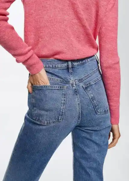 Jeans Newmom Tejano Medio Talla 54 Mujer Mango