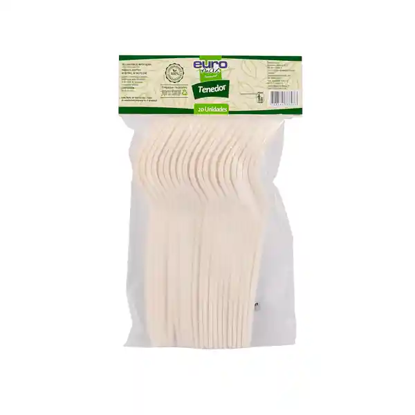 Euromax Tenedor Biodegradable 6 Pulgadas