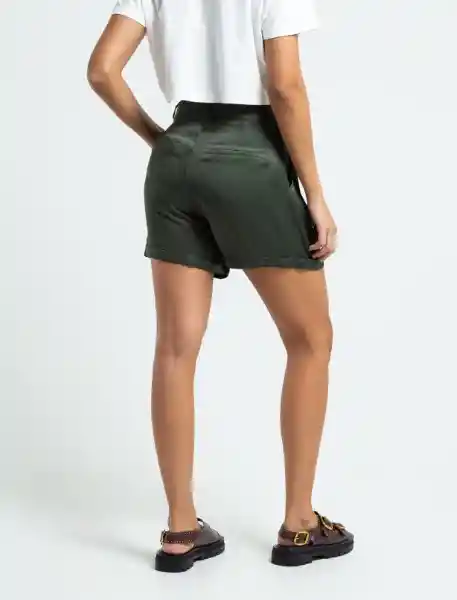 Short Libia Mujer Verde Ciénaga Ultraoscuro T10 459E330 Naf Naf