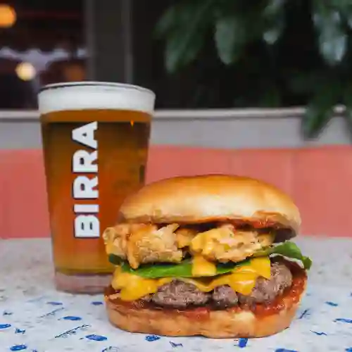 Combo Mac N Cheese Burger+ Helles Lager