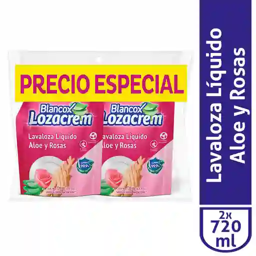 Lozacrem Lavaloza Líquido Aloe y Rosas