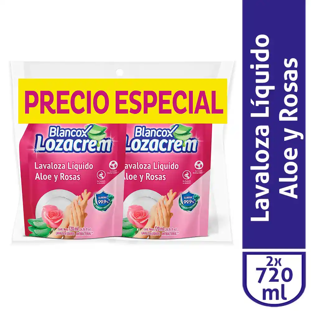 Lozacrem Lavaloza Líquido Aloe y Rosas