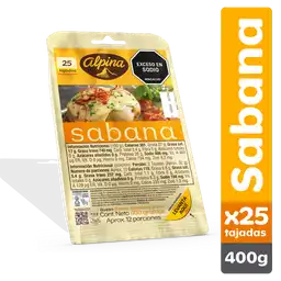 Alpina Queso Sabana 25 Tajadas 400 g