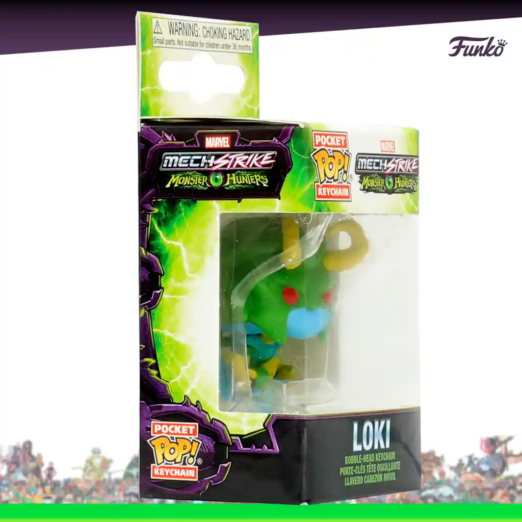 Funko Pop! Llavero Marvel Mech Strikers Loki