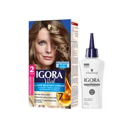 Tinte Igora Vital 7-00 Rubio Mediano + Oxigenta Gratis