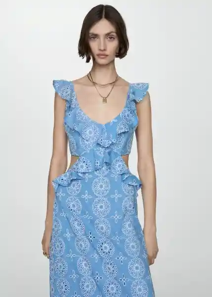 Vestido Juliet Azul Talla L Mujer Mango