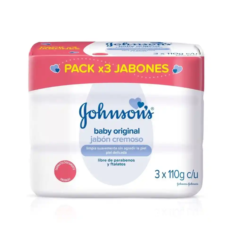 Jabón Bebé JOHNSON'S Original TRIPACK 330 GR