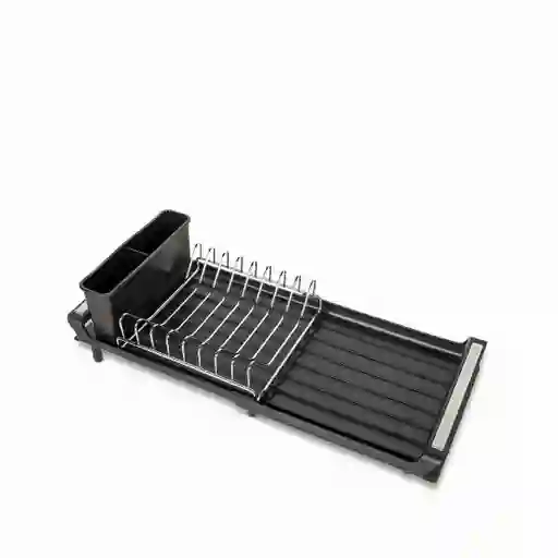 Escurridor de Platos Negro 11.6 x 47.4/27.9 x 20 cm Ambiente Gourmet