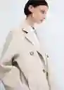 Abrigo Picarol Piedra Talla L Mujer Mango