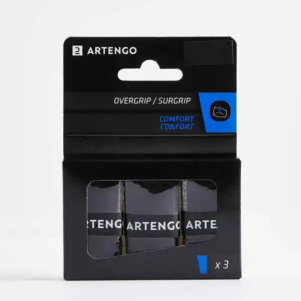 Artengo Overgrips Para Raqueta de Tenis Confort Negro