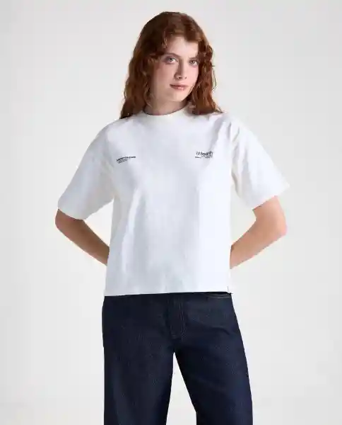 Camiseta Mujer Crudo Talla M 609G000_CRU110606 Americanino