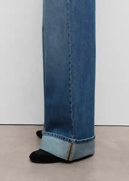 Jean Carlota Tejano Medio Talla 38 Mujer Mango
