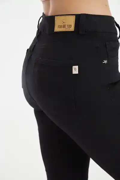 Jean Silver Color Negro Talla 12 Ragged