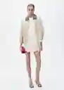 Vestido Luciana Crudo Talla M Mujer Mango