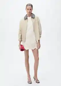 Vestido Luciana Crudo Talla M Mujer Mango