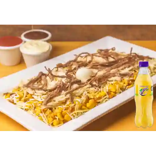 Combo Mazorcada Mixta Pollo&Carne +Quatro Orig 400ML