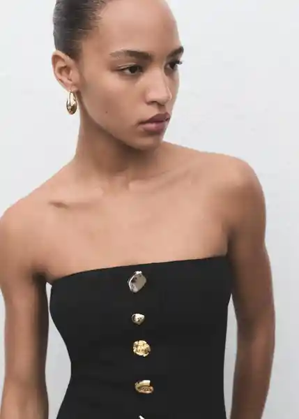 Vestido Dali Negro Talla M Mujer Mango
