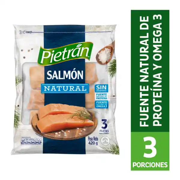 Pietran Salmón Natural sin Conservantes Filetes Omega 3