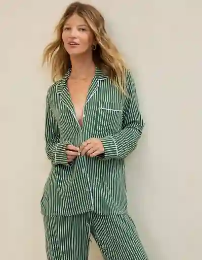 Pijama Aerie Verde Talla MEDIUM 1333752 American Eagle