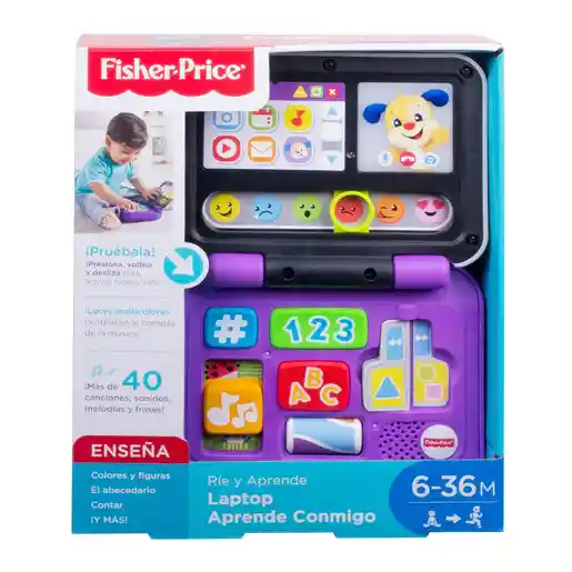 Fisher Price Juguete Didáctico Laptop Interactiva Ríe y Aprende