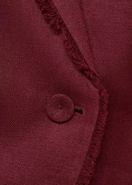 Blazer Americana Tarida Vino Talla S Mujer Mango