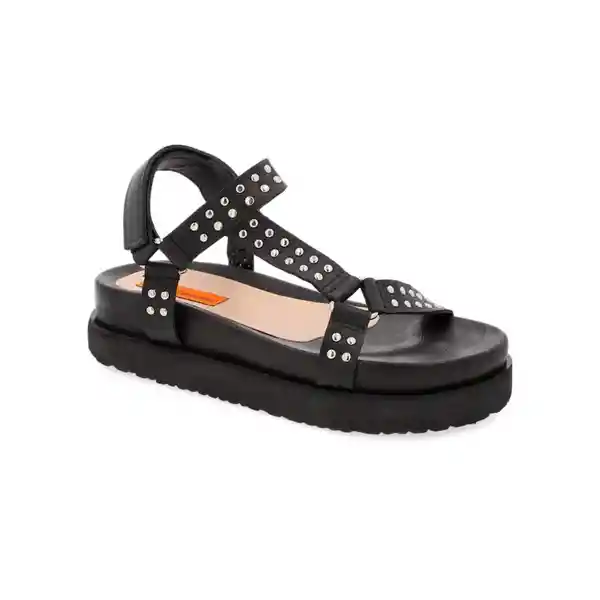 Sandalias Plataforma Terry Negro Talla 36