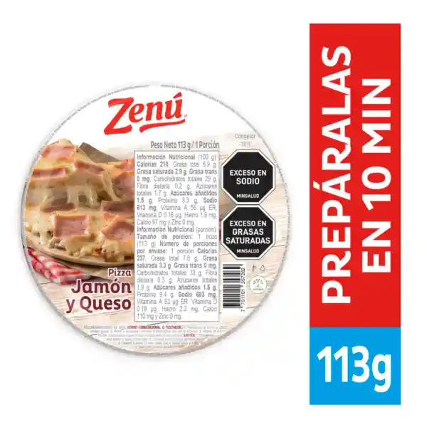 Zenú Pizza de Jamón y Queso