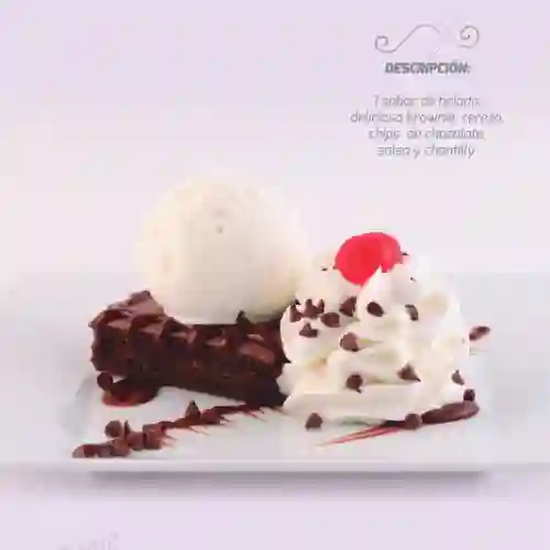 Brownie con Helado