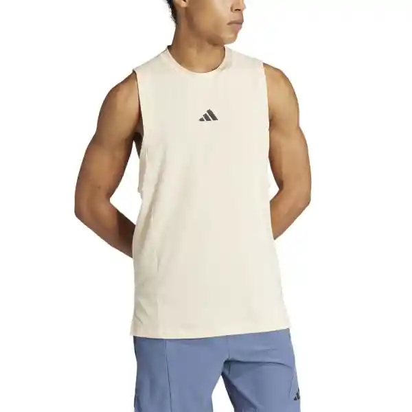 Adidas Camiseta D4t Tank Hombre Beige S IS3825