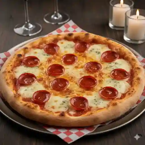 Pizza Personal 4 Queso con Peperoni