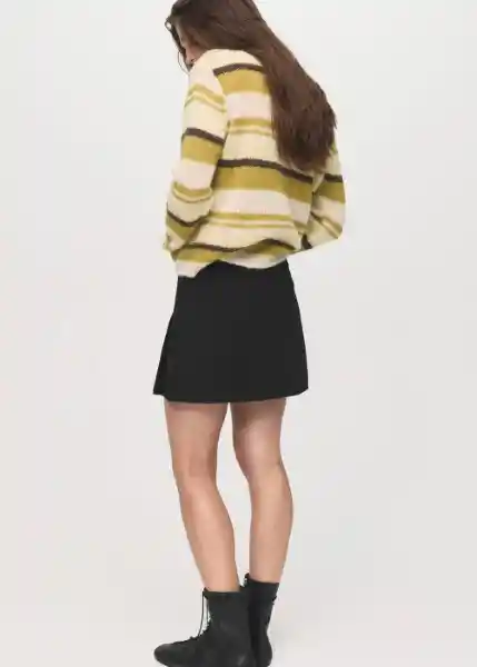 Falda Jana Negro Talla M Mujer Mango