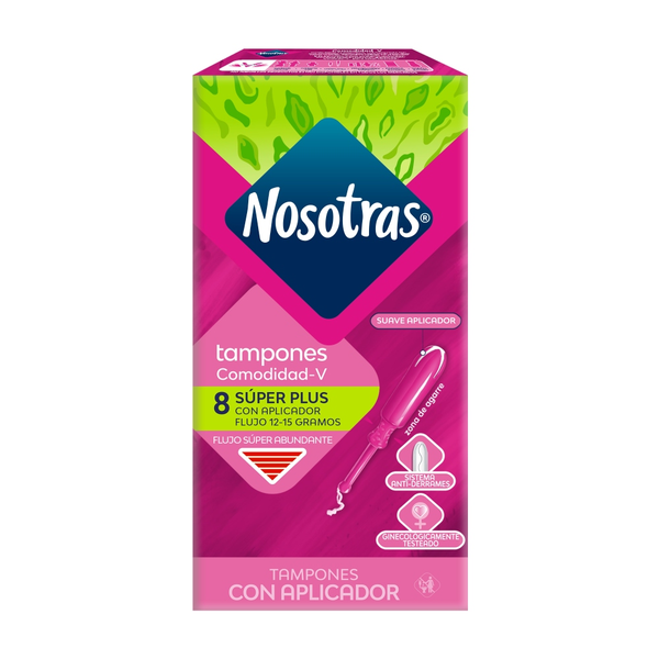 Nosotras Tampones con Aplicador Súper Plus 8 und