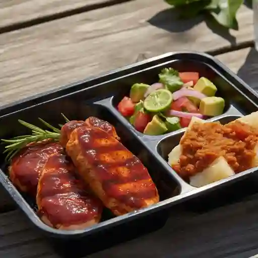 Lomo de cerdo en salsa bbq