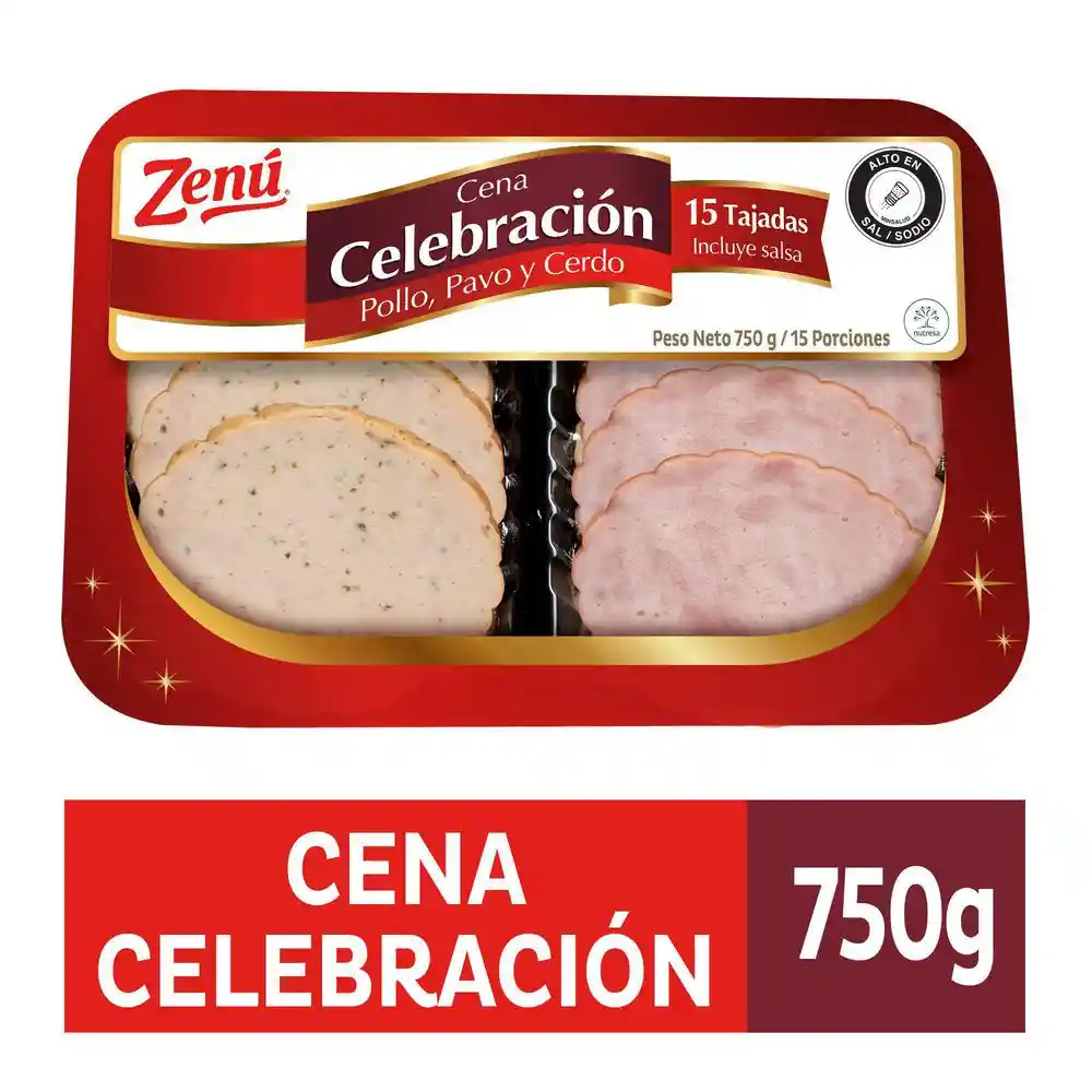 Zenú Cena Celebración con Pollo Pavo y Cerdo