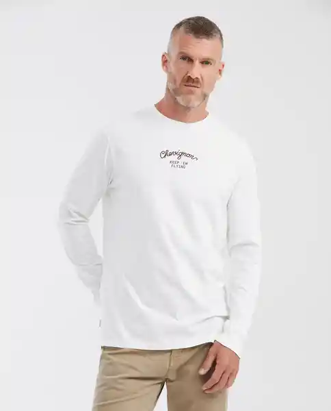 Camiseta Embroidered Slong Crudo Pristino Claro T M Chevignon