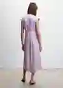 Vestido Mufflin-H Violeta Talla L Mujer Mango