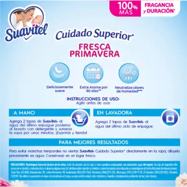 Suavitel Cuidado Superior Fresca Primavera, 2.3L