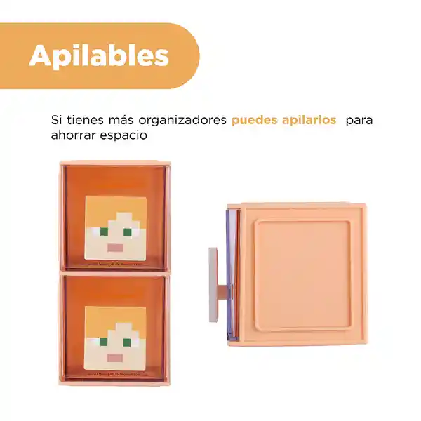 Caja Pequeña Alex Serie Minecraft Amarillo Oscuro Miniso