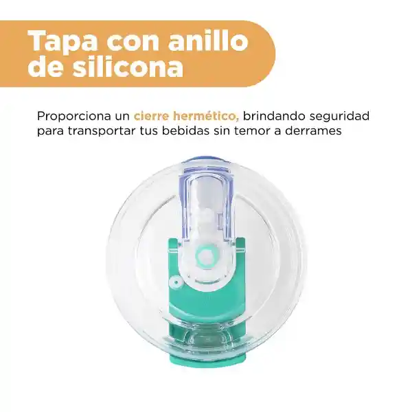 Vaso Plástico Con Asa Azul 1000 mL Miniso