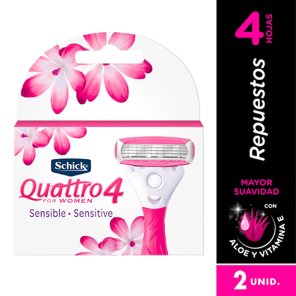 Schick Repuestos de Afeitar Quattro For Women 2 und