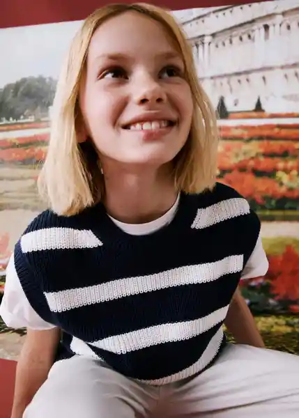 Chaleco Chloe Navy Talla 12 Niños Mango