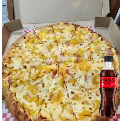 Combo Pizza Hawaiana + Coca-Cola Sin Azúcar 400ml